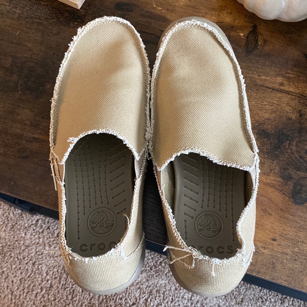 Mens size 12 canvas crocs- NEVER WORN